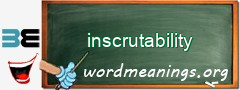 WordMeaning blackboard for inscrutability